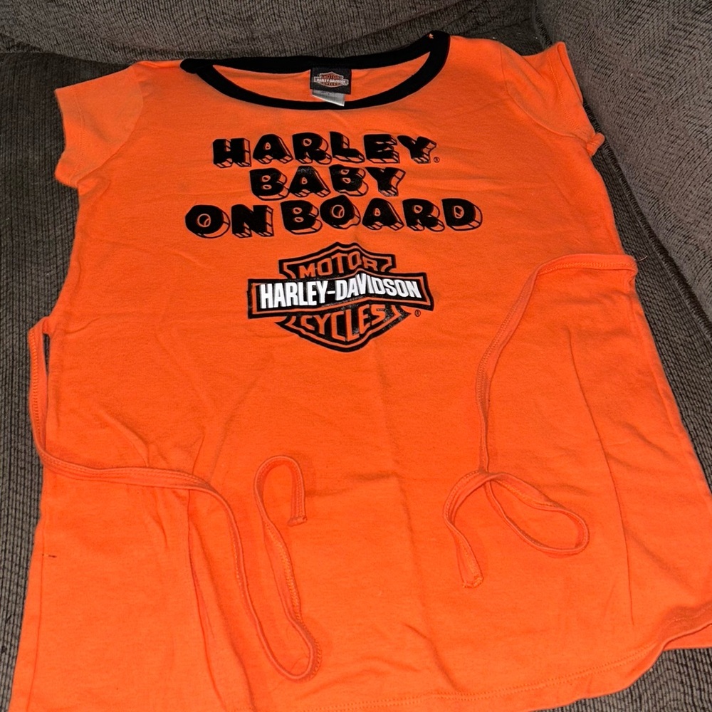Harley-Davidson Maternity Shirt with Adjustable Tie